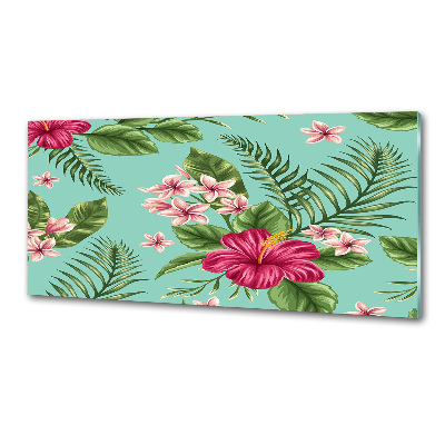 Cooker splashback Hawaiian flowers