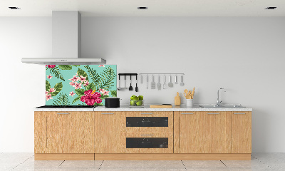 Cooker splashback Hawaiian flowers