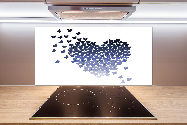 Kitchen splashback Butterfly heart