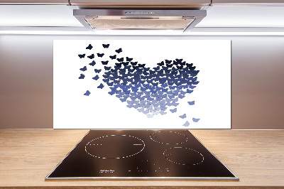 Kitchen splashback Butterfly heart