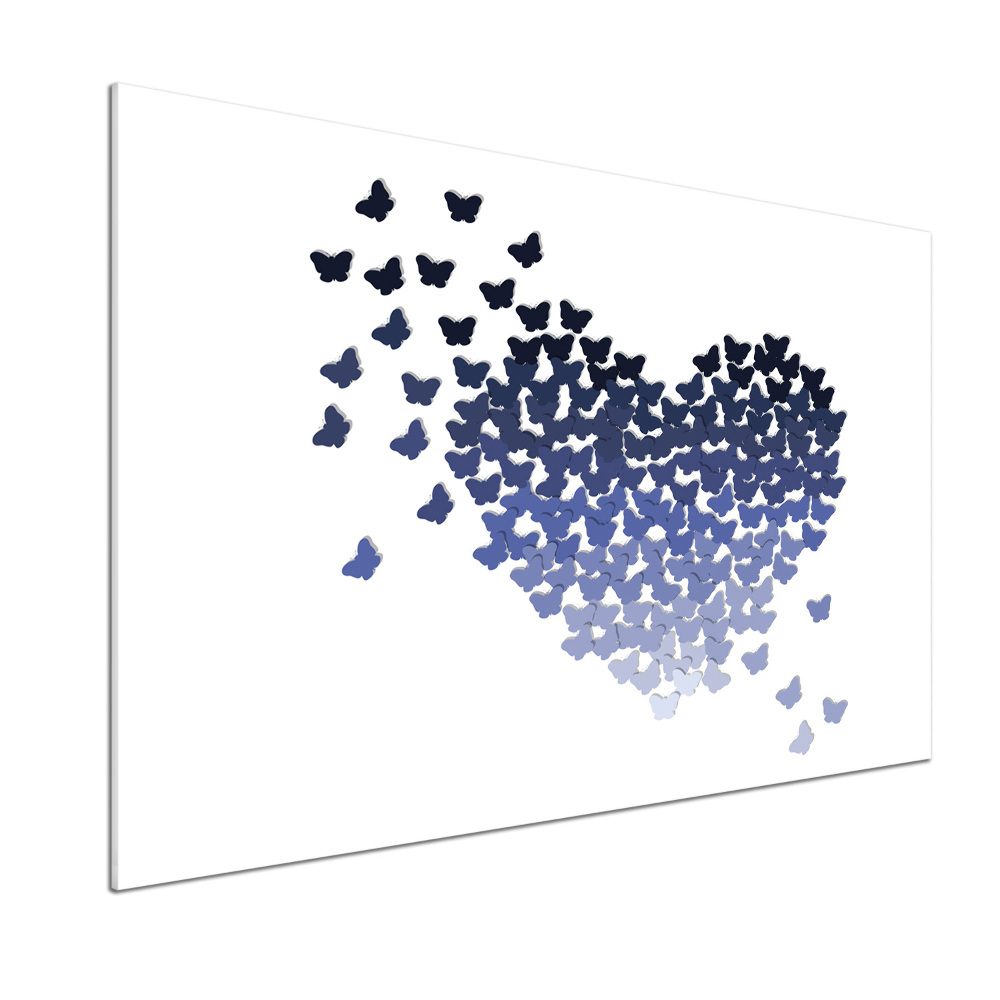 Kitchen splashback Butterfly heart