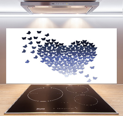 Kitchen splashback Butterfly heart