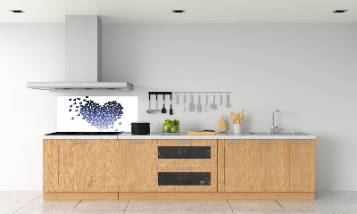 Kitchen splashback Butterfly heart