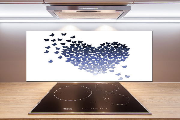 Kitchen splashback Butterfly heart