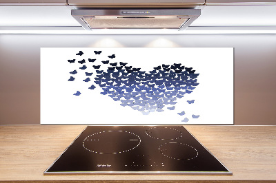 Kitchen splashback Butterfly heart