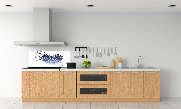 Kitchen splashback Butterfly heart