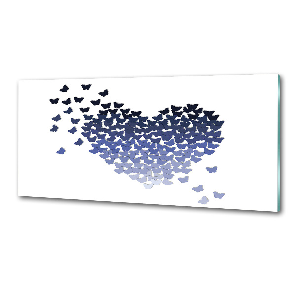 Kitchen splashback Butterfly heart