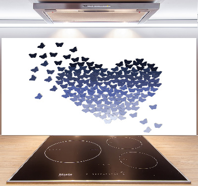 Kitchen splashback Butterfly heart