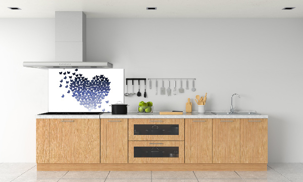 Kitchen splashback Butterfly heart