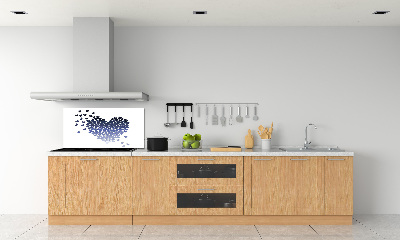 Kitchen splashback Butterfly heart