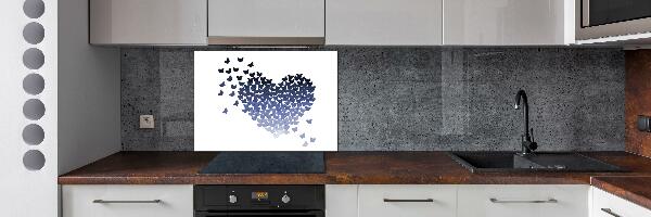 Kitchen splashback Butterfly heart