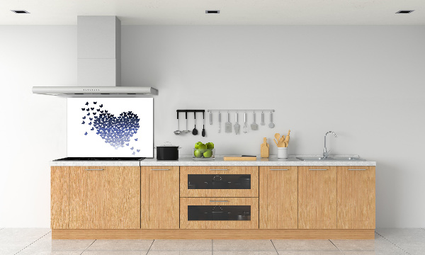 Kitchen splashback Butterfly heart