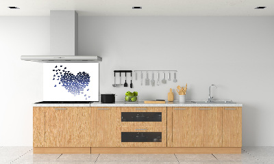 Kitchen splashback Butterfly heart