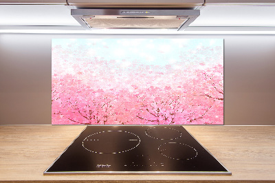 Kitchen splashback Cherry blossoms