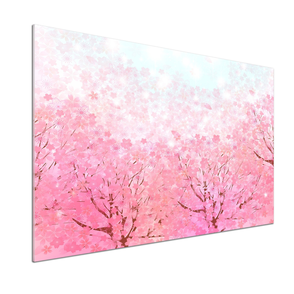 Kitchen splashback Cherry blossoms