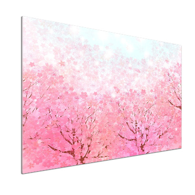 Kitchen splashback Cherry blossoms