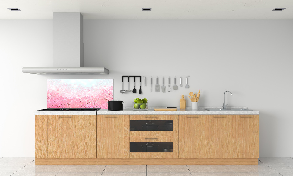 Kitchen splashback Cherry blossoms