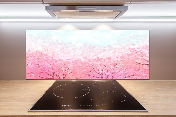 Kitchen splashback Cherry blossoms