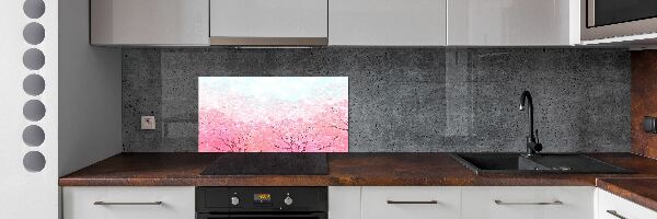 Kitchen splashback Cherry blossoms