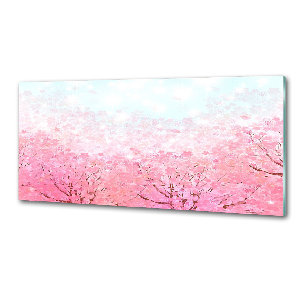 Kitchen splashback Cherry blossoms