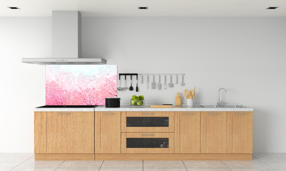 Kitchen splashback Cherry blossoms