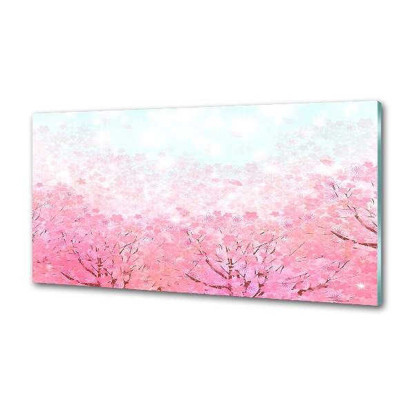 Kitchen splashback Cherry blossoms