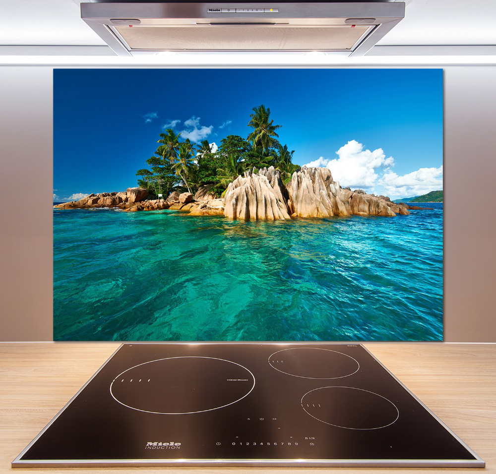 Cooker splashback Tropical island