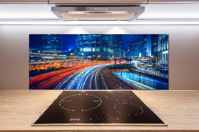 Cooker splashback Hong Kong at night