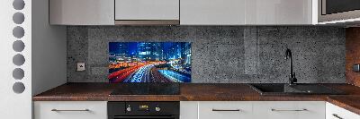 Cooker splashback Hong Kong at night