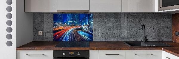 Cooker splashback Hong Kong at night