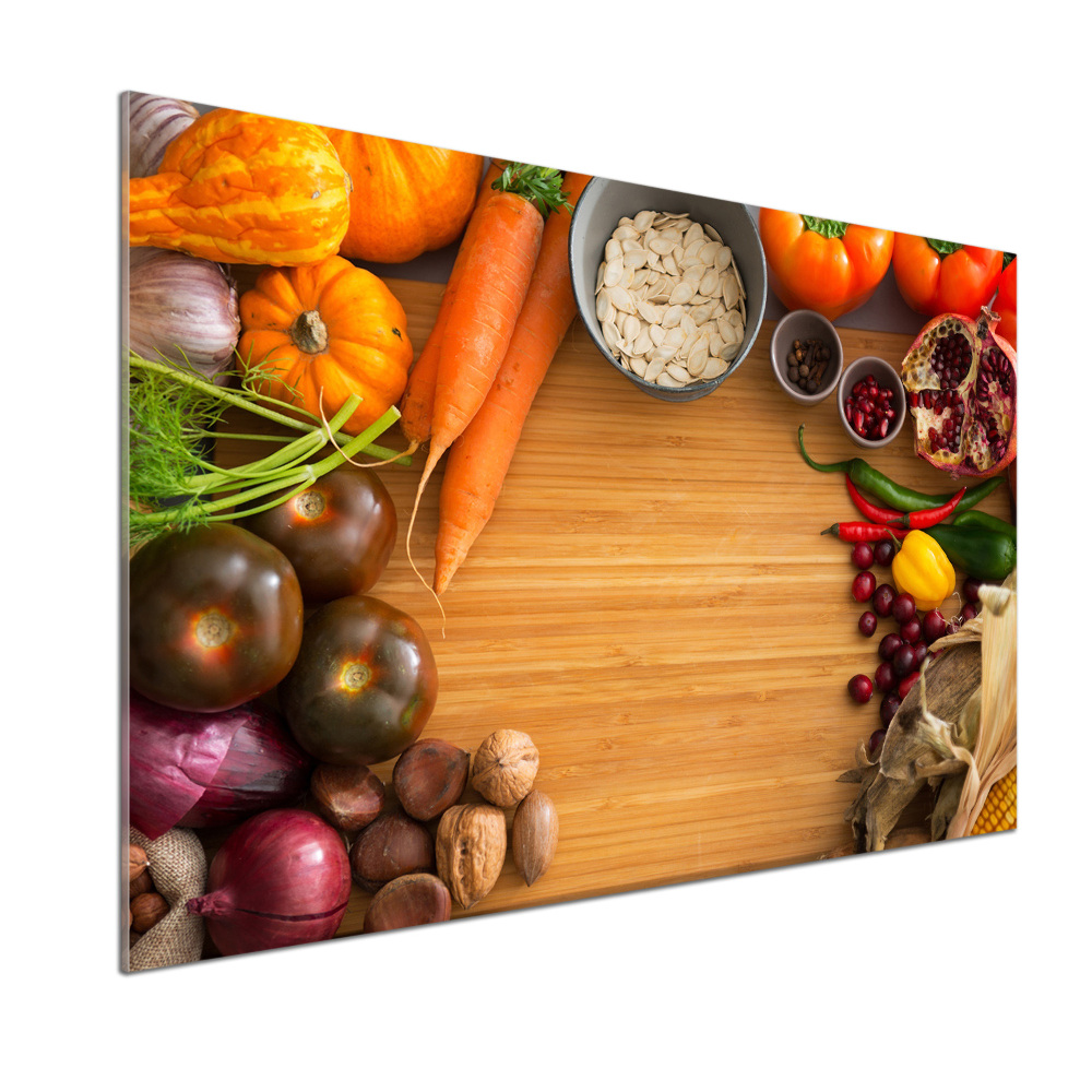 Cooker splashback Autumn vegetables