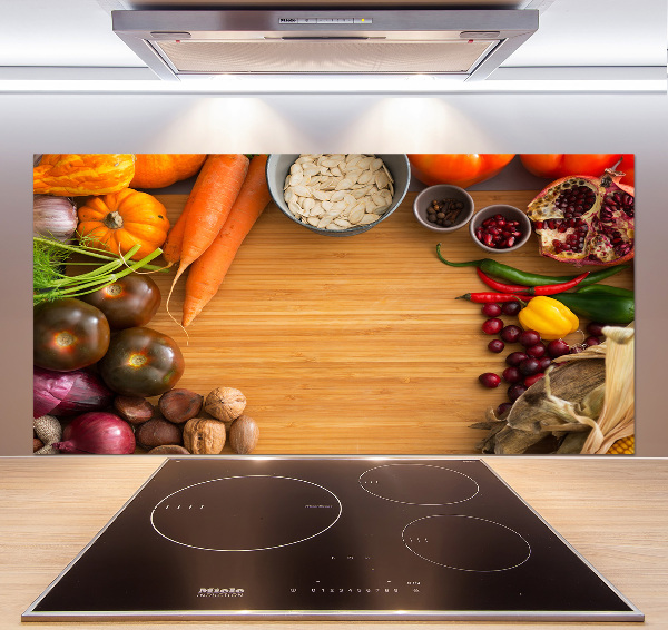 Cooker splashback Autumn vegetables