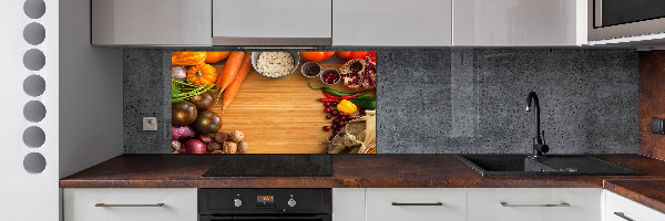 Cooker splashback Autumn vegetables