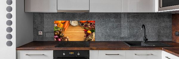 Cooker splashback Autumn vegetables