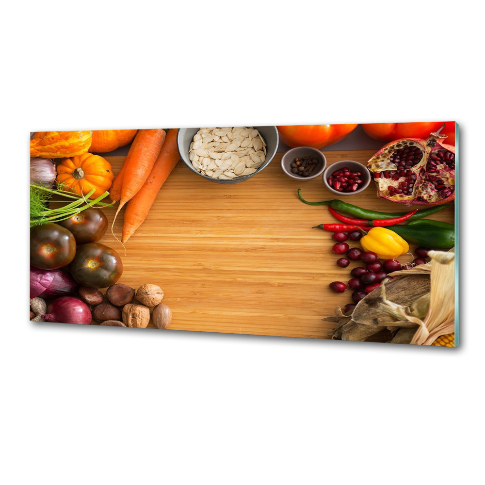 Cooker splashback Autumn vegetables