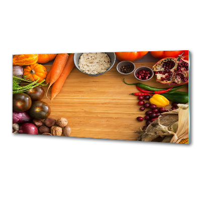 Cooker splashback Autumn vegetables