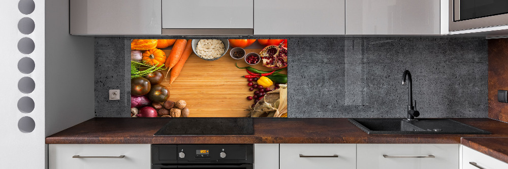 Cooker splashback Autumn vegetables