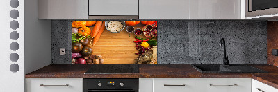 Cooker splashback Autumn vegetables