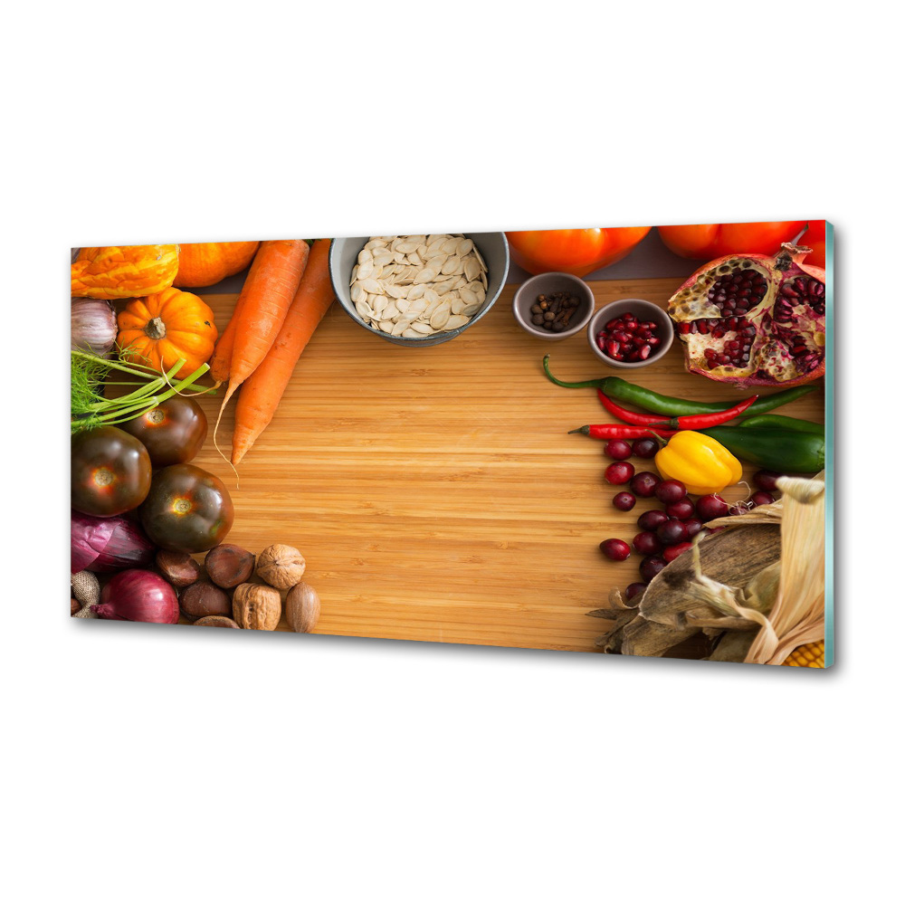 Cooker splashback Autumn vegetables