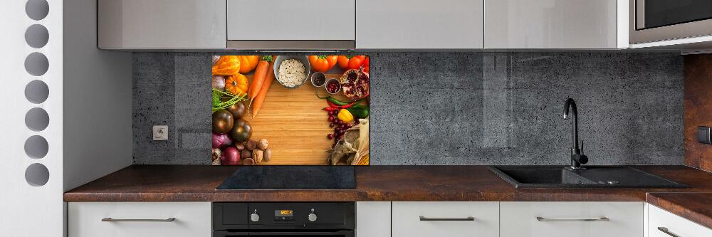 Cooker splashback Autumn vegetables