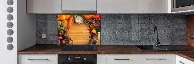 Cooker splashback Autumn vegetables