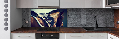 Cooker splashback Saddle with stirrups