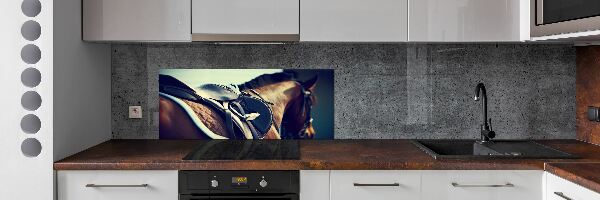 Cooker splashback Saddle with stirrups