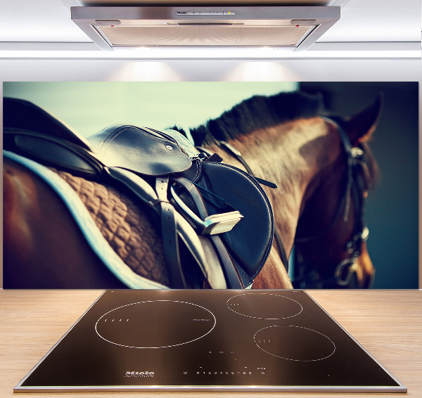 Cooker splashback Saddle with stirrups