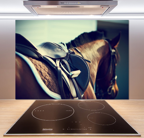 Cooker splashback Saddle with stirrups