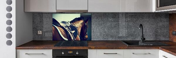 Cooker splashback Saddle with stirrups