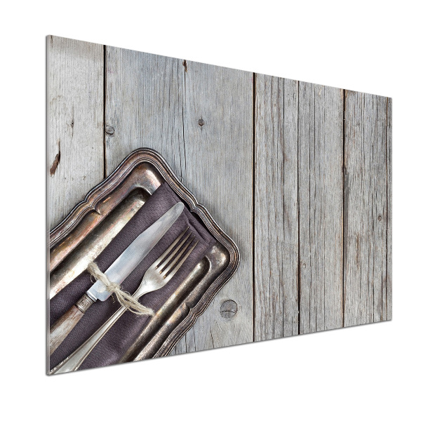 Cooker splashback Cutlery on boards