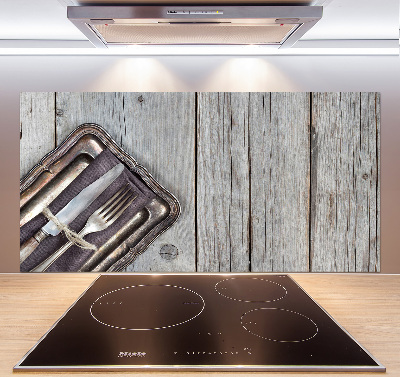 Cooker splashback Cutlery on boards