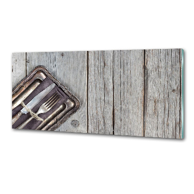 Cooker splashback Cutlery on boards