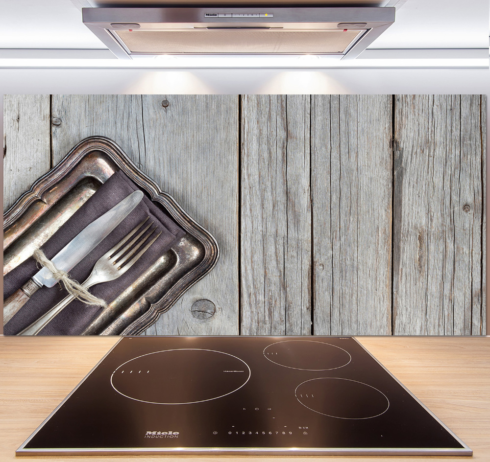 Cooker splashback Cutlery on boards